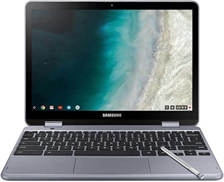 Samsung Chromebook Plus V2, 2-in-1, 4GB RAM, 32GB eMMC, 13MP Camera, Chrome OS, 12.2", 16:10 Aspect Ratio, Stealth Silver (XE521QAB-K01US)